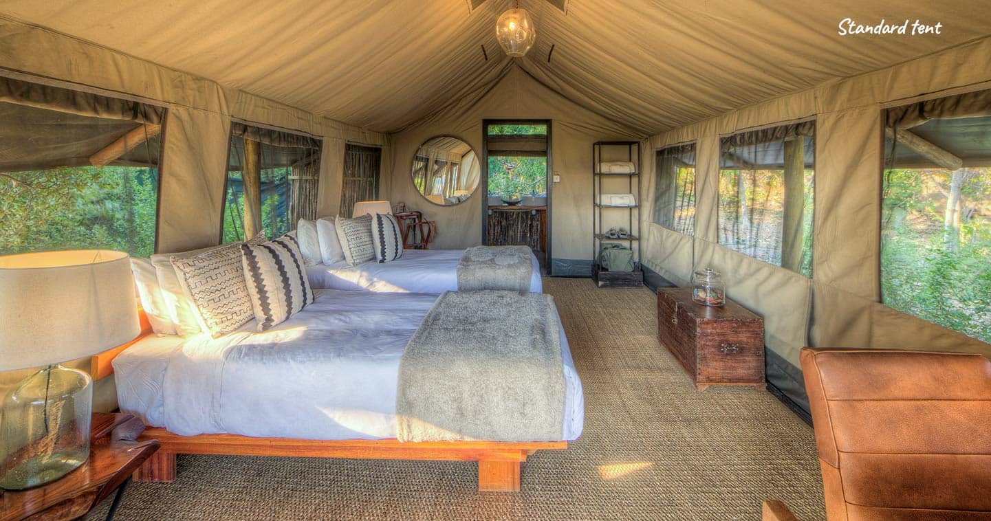 Kadizora Camp standard tent interior