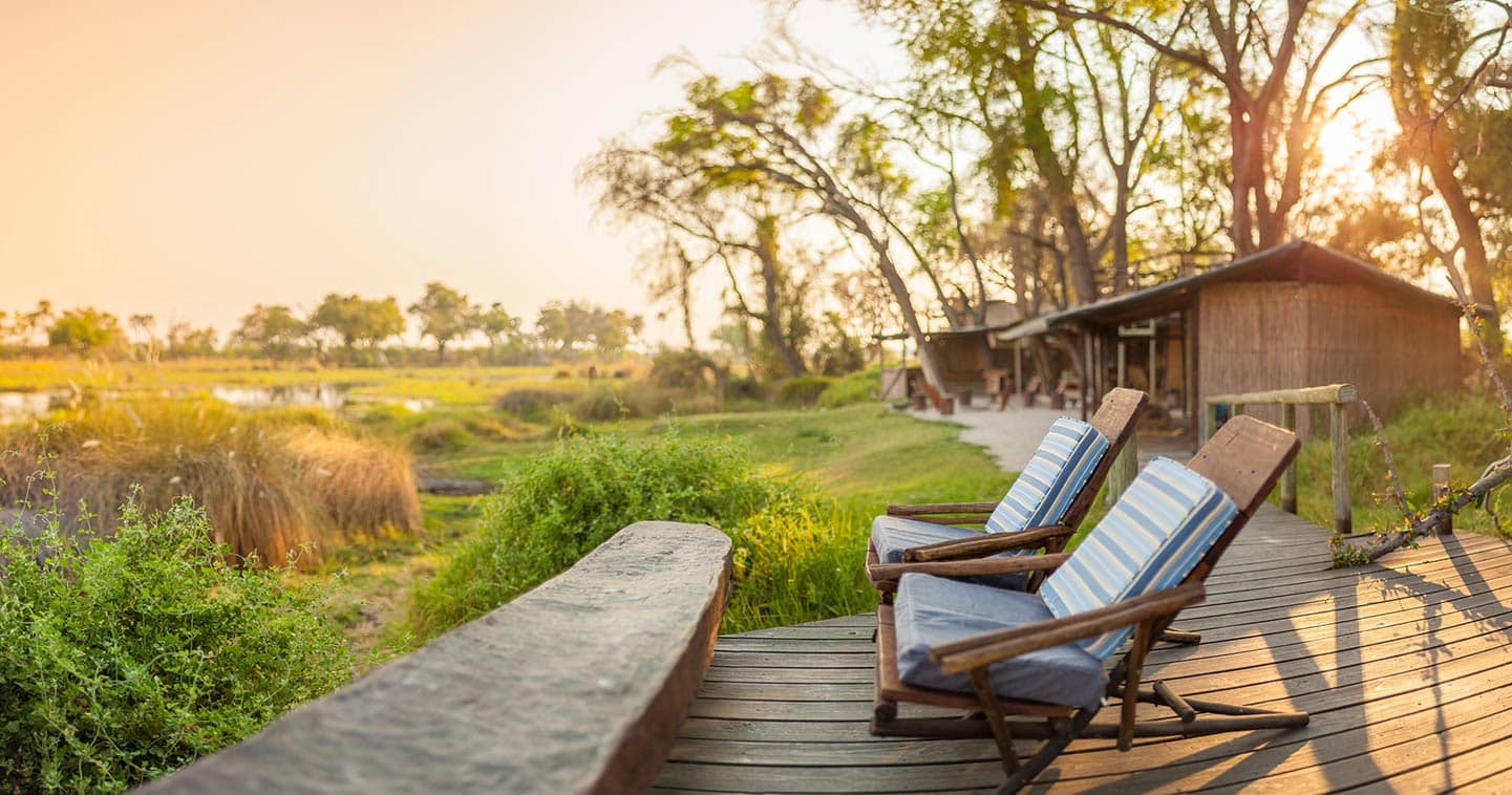 Enjoy the deck at Oddballs Camp in the Okavango Delta