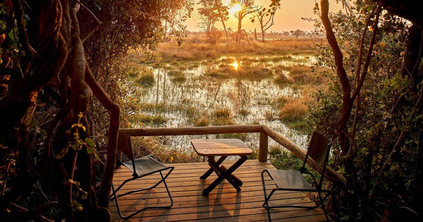 Views of the Okavango Delta from Oddballs Camp